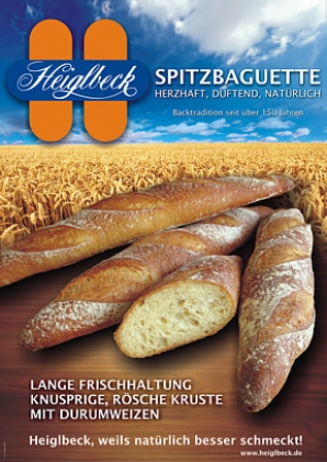 Plakatwerbung „Spitzbaguette“